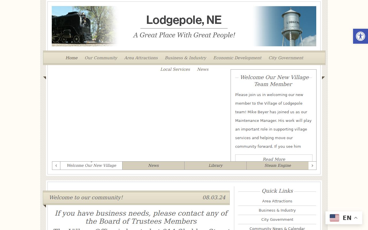 Lodgepole village government for Lodgepole criminal record context