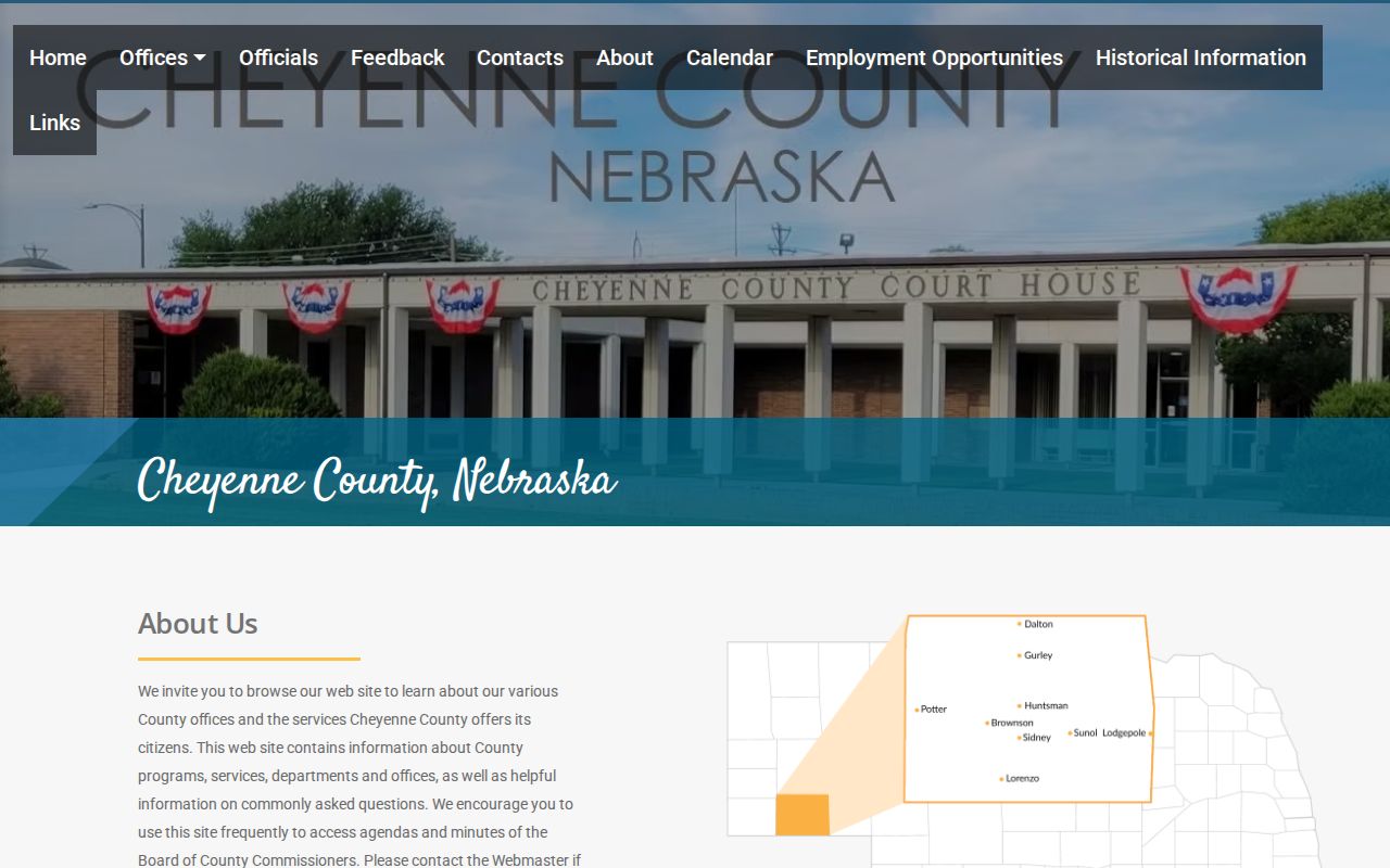 Cheyenne County criminal records government office directory